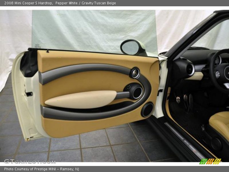 Pepper White / Gravity Tuscan Beige 2008 Mini Cooper S Hardtop