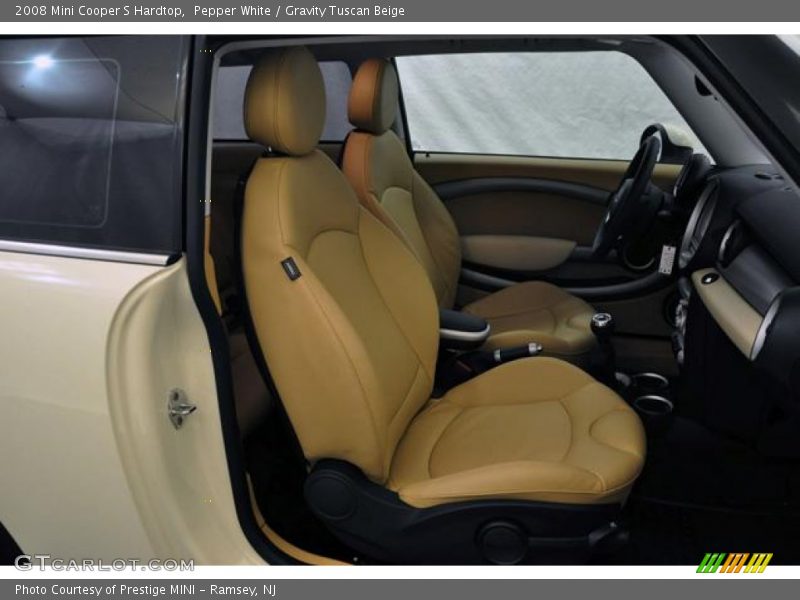 Pepper White / Gravity Tuscan Beige 2008 Mini Cooper S Hardtop
