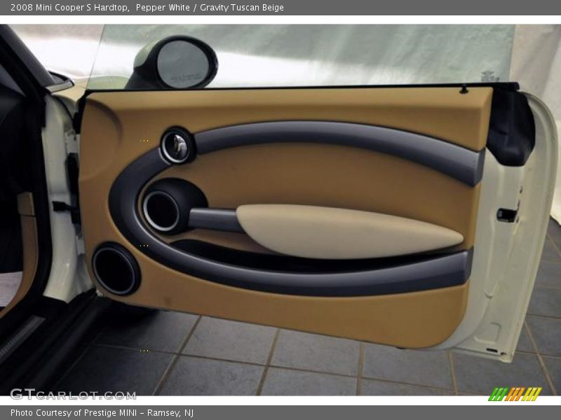 Pepper White / Gravity Tuscan Beige 2008 Mini Cooper S Hardtop