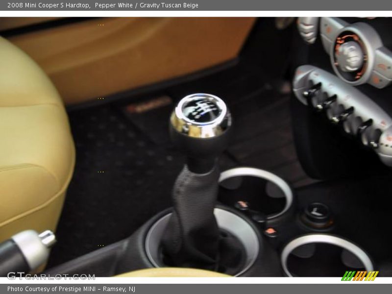 Pepper White / Gravity Tuscan Beige 2008 Mini Cooper S Hardtop