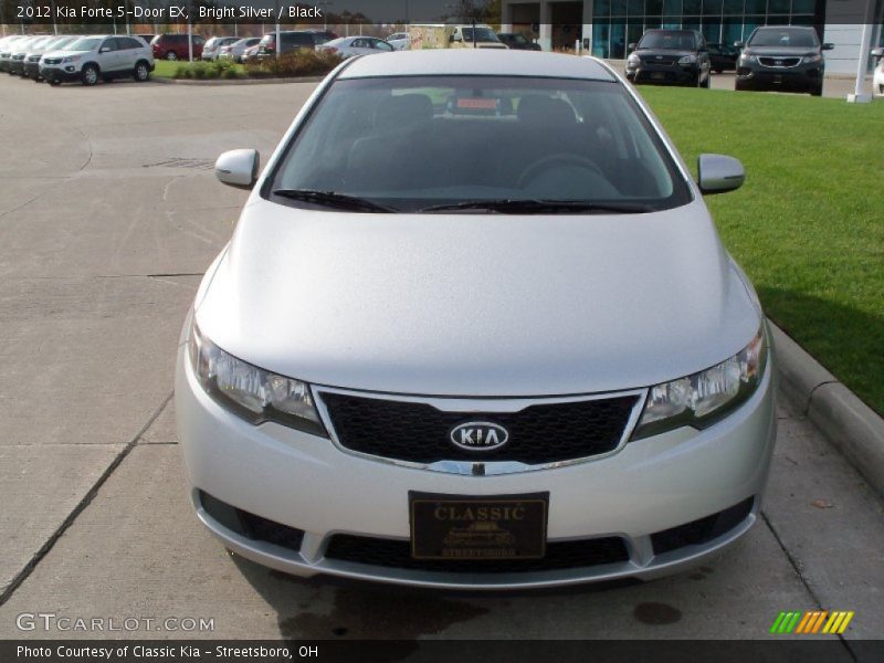Bright Silver / Black 2012 Kia Forte 5-Door EX