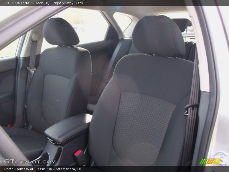 Bright Silver / Black 2012 Kia Forte 5-Door EX