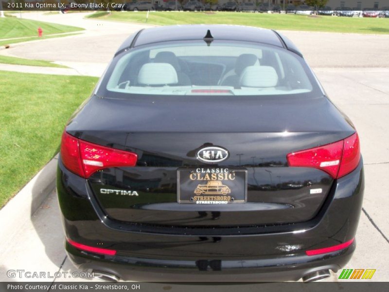 Ebony Black / Gray 2011 Kia Optima LX
