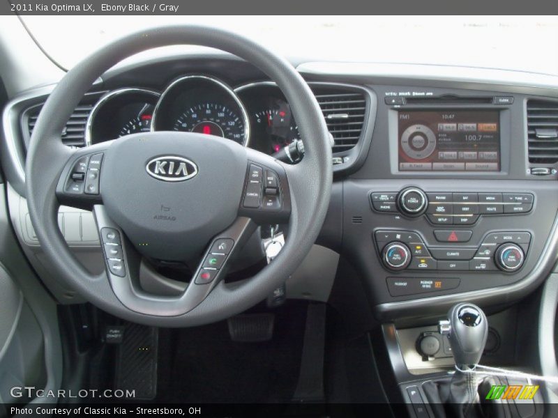 Ebony Black / Gray 2011 Kia Optima LX