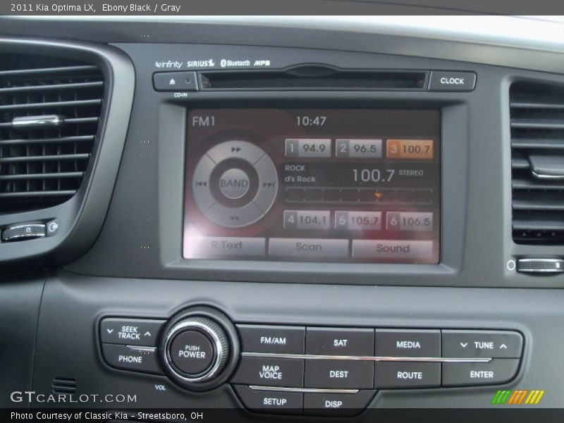 Ebony Black / Gray 2011 Kia Optima LX