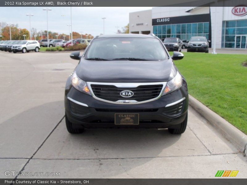 Black Cherry / Black 2012 Kia Sportage LX AWD