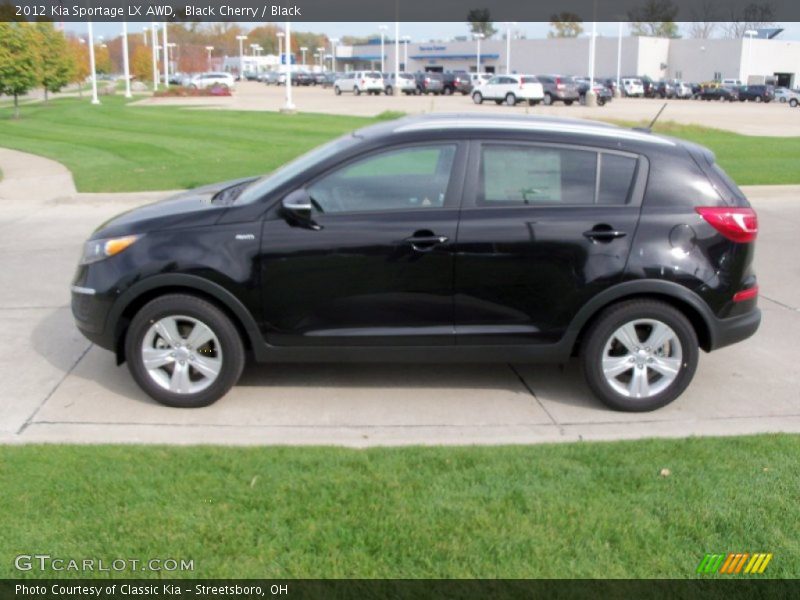 Black Cherry / Black 2012 Kia Sportage LX AWD