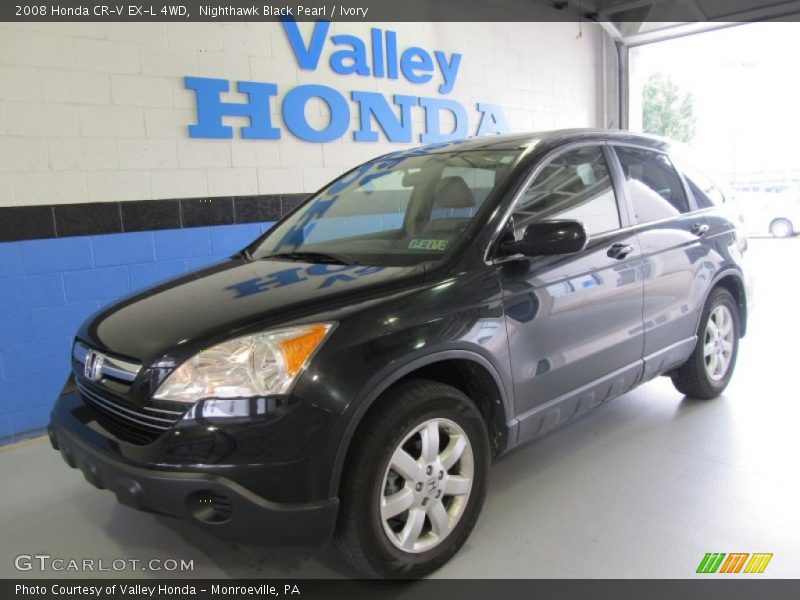 Nighthawk Black Pearl / Ivory 2008 Honda CR-V EX-L 4WD