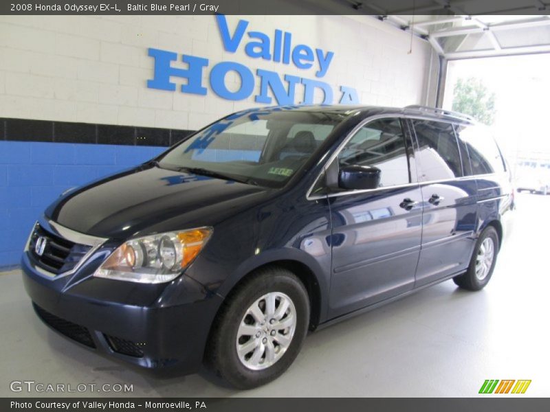 Baltic Blue Pearl / Gray 2008 Honda Odyssey EX-L
