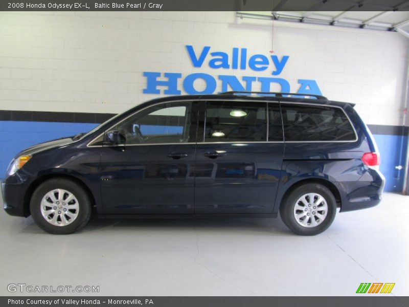 Baltic Blue Pearl / Gray 2008 Honda Odyssey EX-L