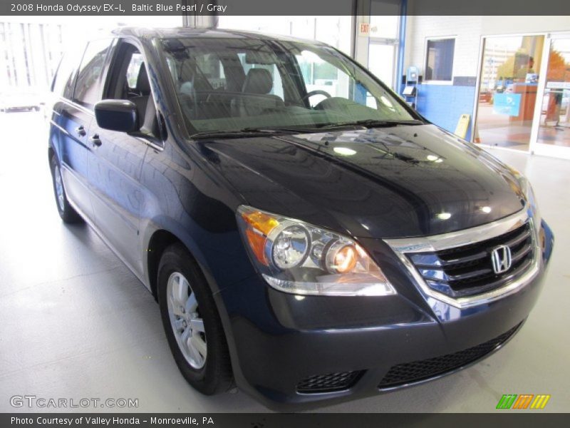 Baltic Blue Pearl / Gray 2008 Honda Odyssey EX-L