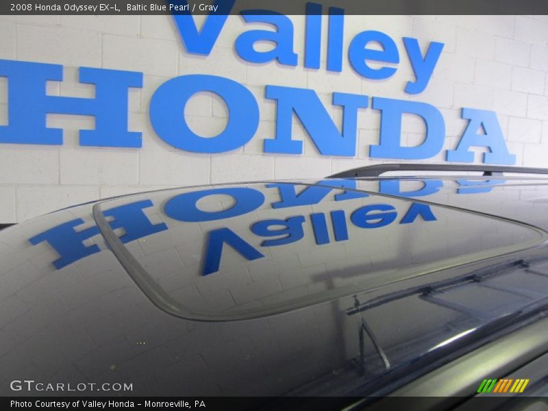 Baltic Blue Pearl / Gray 2008 Honda Odyssey EX-L