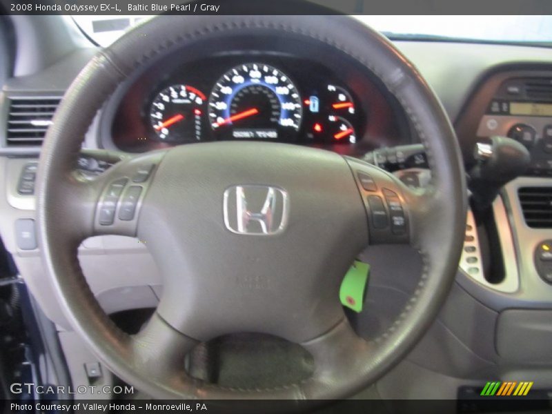 Baltic Blue Pearl / Gray 2008 Honda Odyssey EX-L