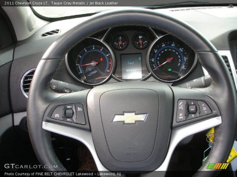 Taupe Gray Metallic / Jet Black Leather 2011 Chevrolet Cruze LT