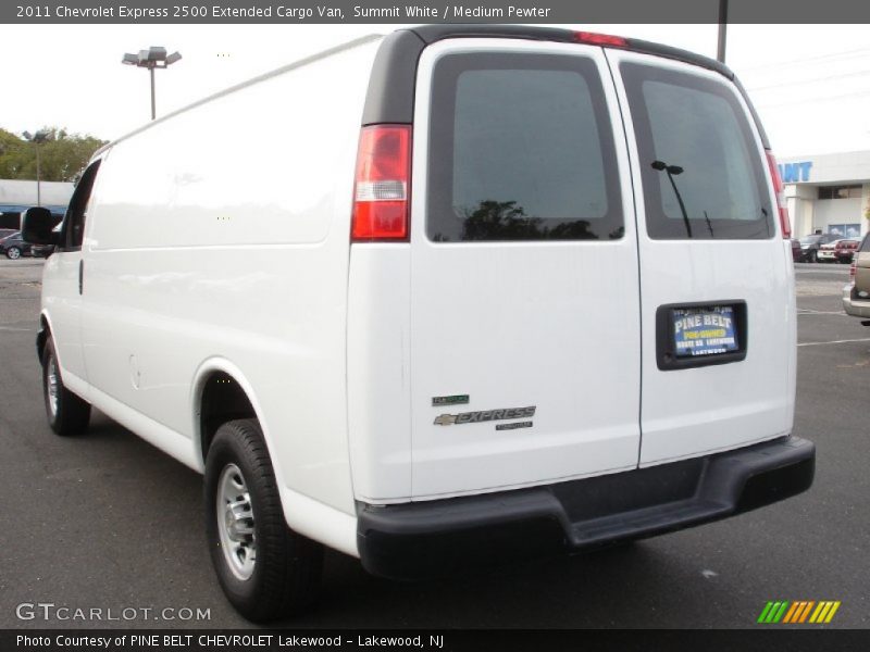 Summit White / Medium Pewter 2011 Chevrolet Express 2500 Extended Cargo Van