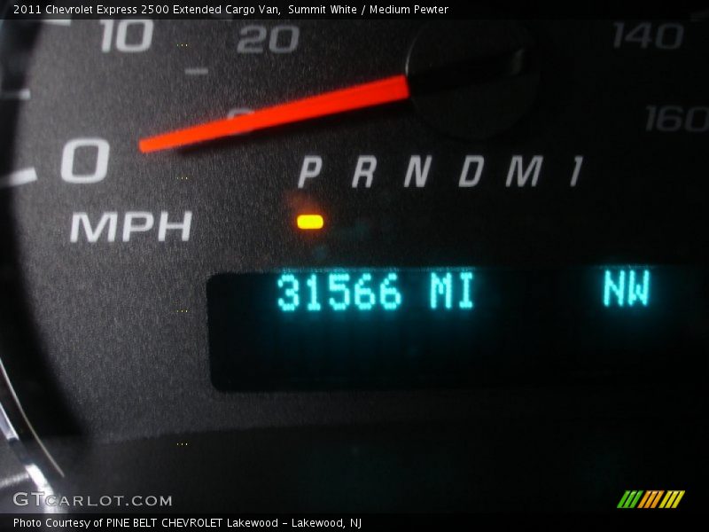 Summit White / Medium Pewter 2011 Chevrolet Express 2500 Extended Cargo Van