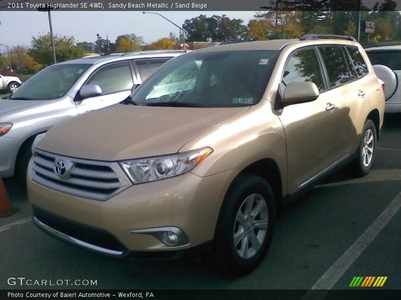 Sandy Beach Metallic / Sand Beige 2011 Toyota Highlander SE 4WD