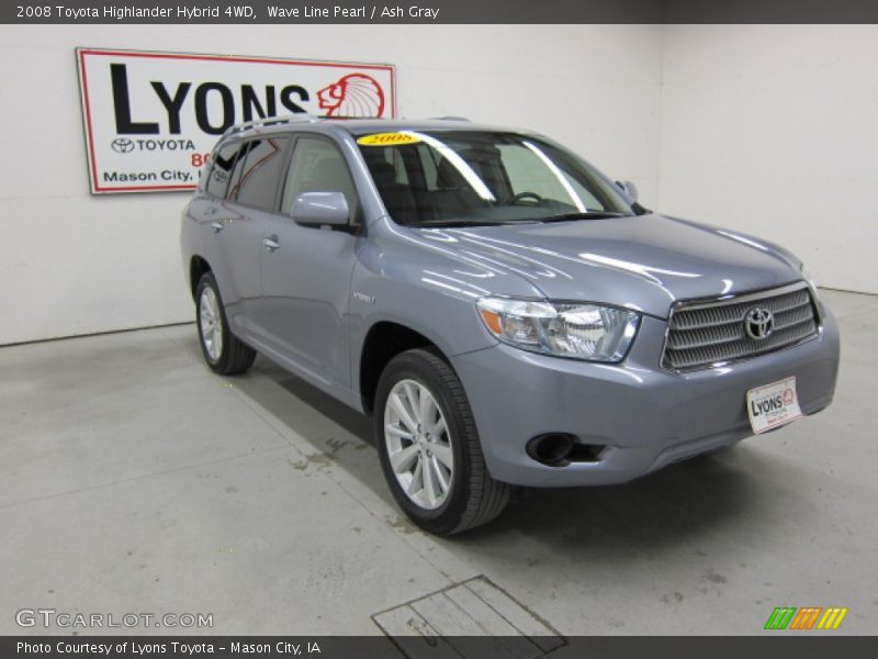 Wave Line Pearl / Ash Gray 2008 Toyota Highlander Hybrid 4WD