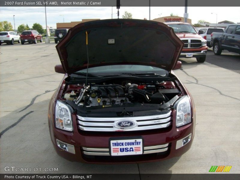 Merlot Metallic / Camel 2007 Ford Fusion SEL V6 AWD