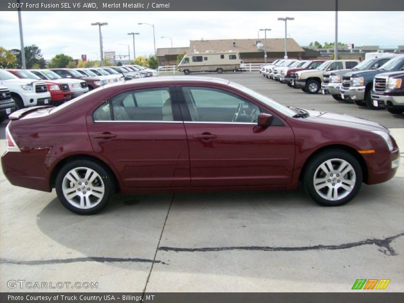 Merlot Metallic / Camel 2007 Ford Fusion SEL V6 AWD