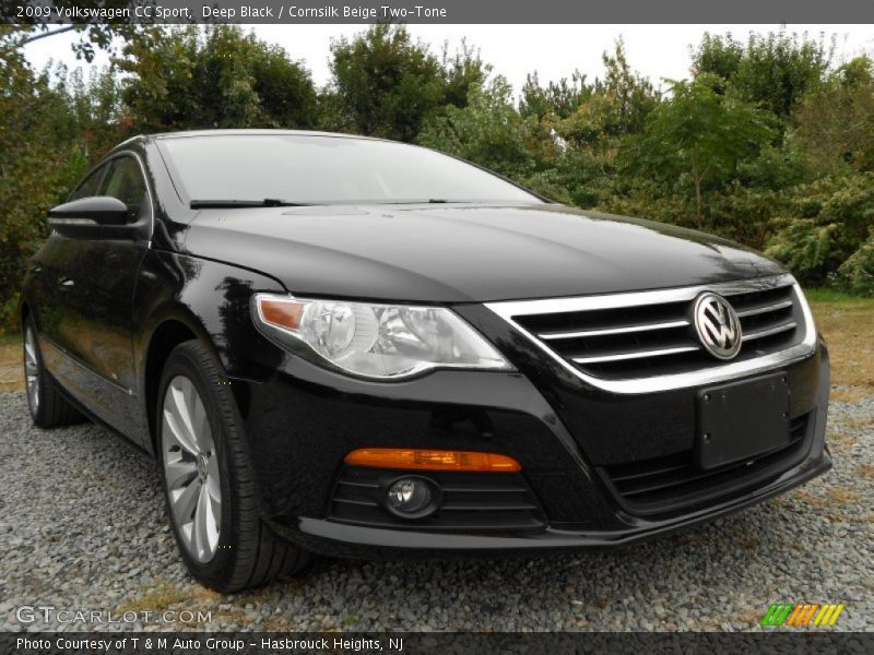 Deep Black / Cornsilk Beige Two-Tone 2009 Volkswagen CC Sport