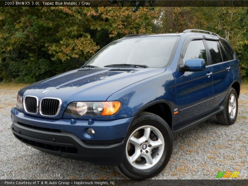 Topaz Blue Metallic / Gray 2003 BMW X5 3.0i