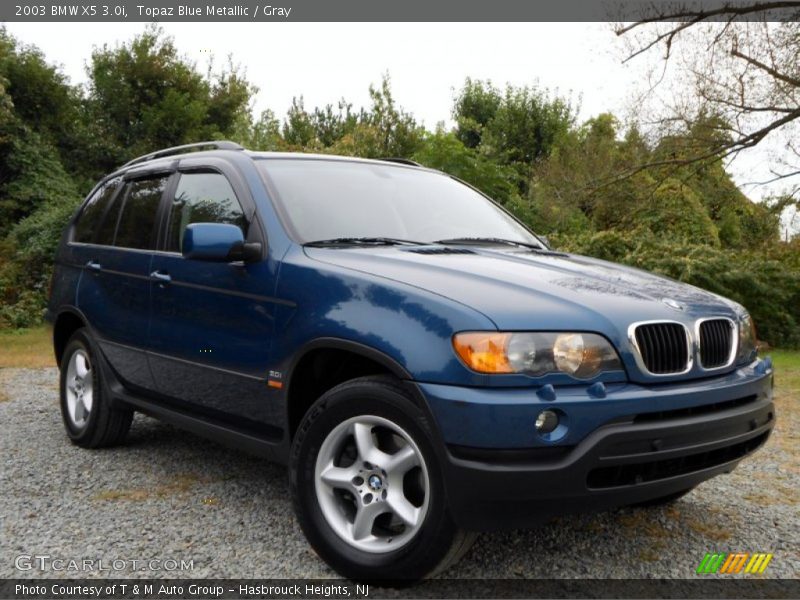 Topaz Blue Metallic / Gray 2003 BMW X5 3.0i