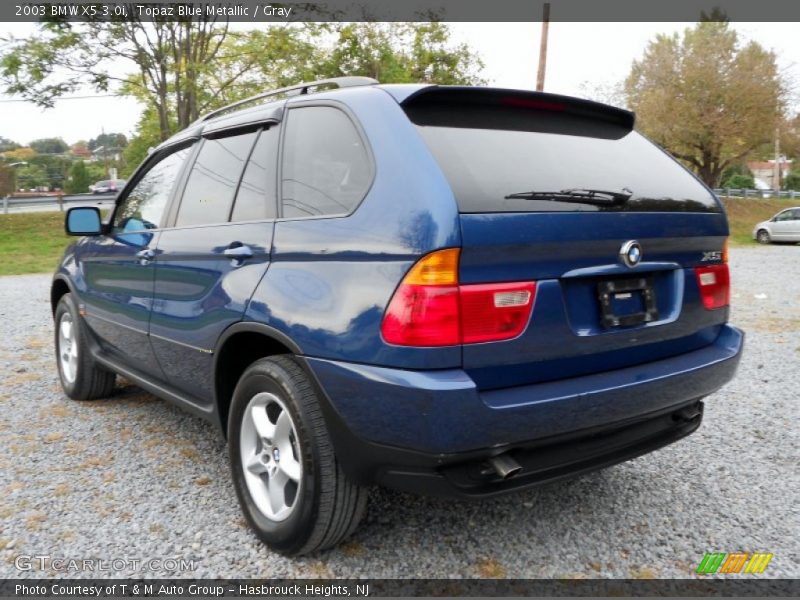 Topaz Blue Metallic / Gray 2003 BMW X5 3.0i