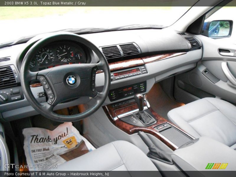 Topaz Blue Metallic / Gray 2003 BMW X5 3.0i