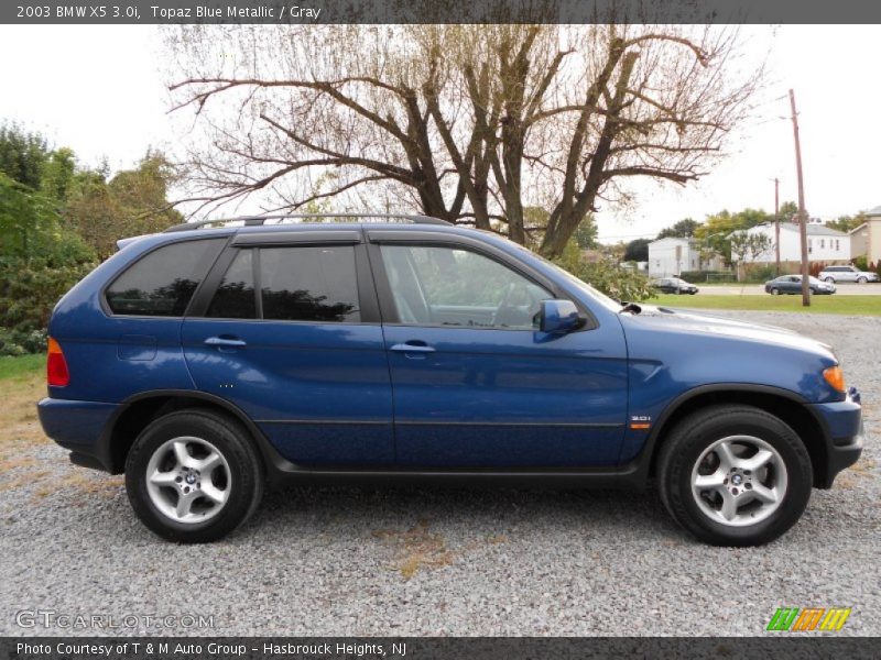Topaz Blue Metallic / Gray 2003 BMW X5 3.0i