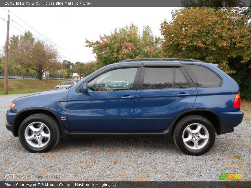 Topaz Blue Metallic / Gray 2003 BMW X5 3.0i