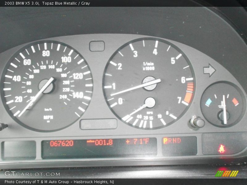 Topaz Blue Metallic / Gray 2003 BMW X5 3.0i