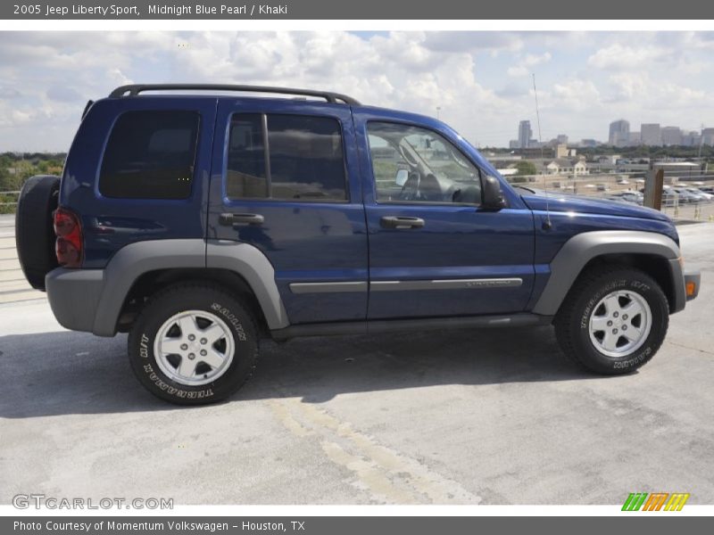 Midnight Blue Pearl / Khaki 2005 Jeep Liberty Sport
