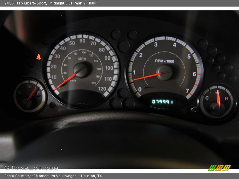 Midnight Blue Pearl / Khaki 2005 Jeep Liberty Sport