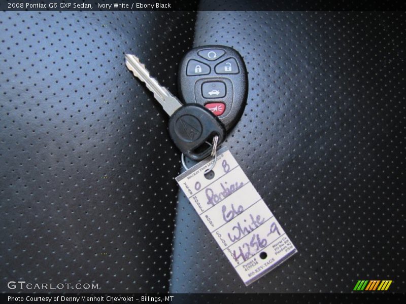 Ivory White / Ebony Black 2008 Pontiac G6 GXP Sedan