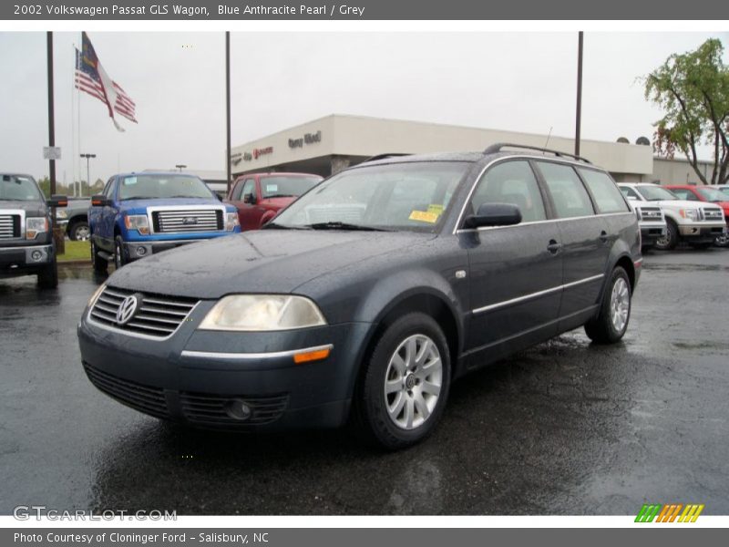 Blue Anthracite Pearl / Grey 2002 Volkswagen Passat GLS Wagon