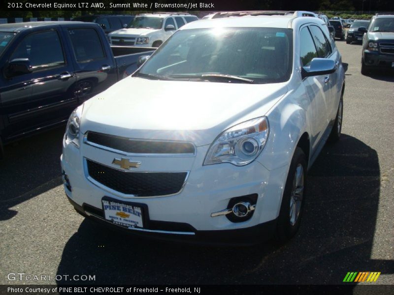 Summit White / Brownstone/Jet Black 2012 Chevrolet Equinox LTZ AWD