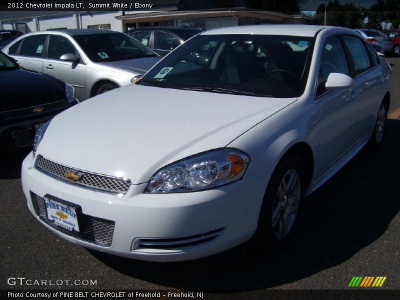 Summit White / Ebony 2012 Chevrolet Impala LT