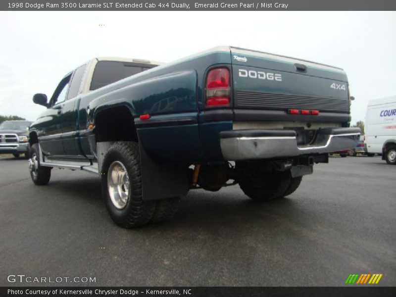 Emerald Green Pearl / Mist Gray 1998 Dodge Ram 3500 Laramie SLT Extended Cab 4x4 Dually