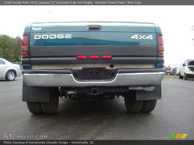 Emerald Green Pearl / Mist Gray 1998 Dodge Ram 3500 Laramie SLT Extended Cab 4x4 Dually