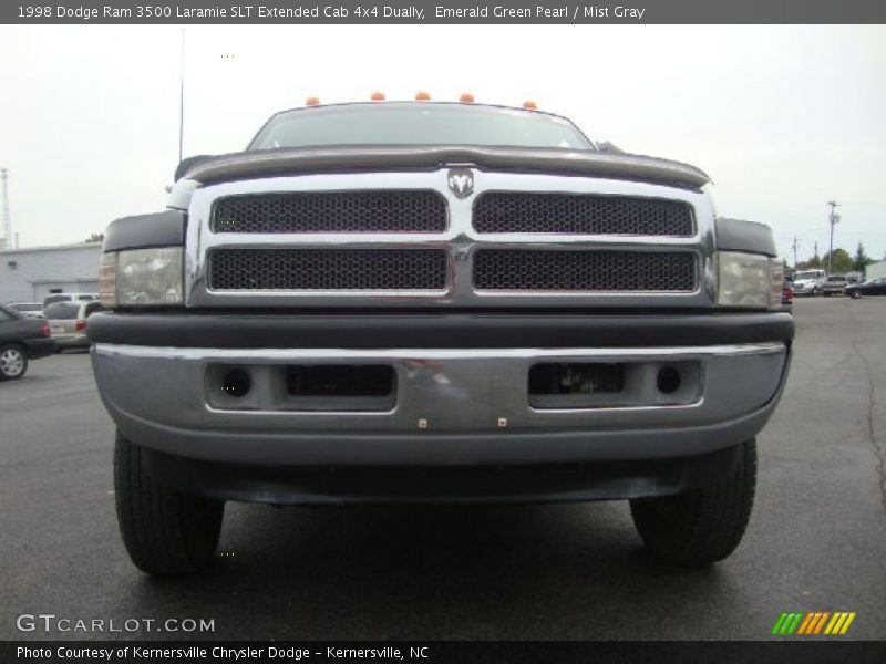 Emerald Green Pearl / Mist Gray 1998 Dodge Ram 3500 Laramie SLT Extended Cab 4x4 Dually