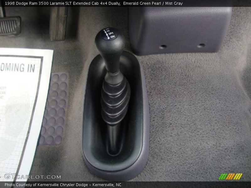 Emerald Green Pearl / Mist Gray 1998 Dodge Ram 3500 Laramie SLT Extended Cab 4x4 Dually