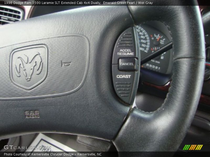 Emerald Green Pearl / Mist Gray 1998 Dodge Ram 3500 Laramie SLT Extended Cab 4x4 Dually