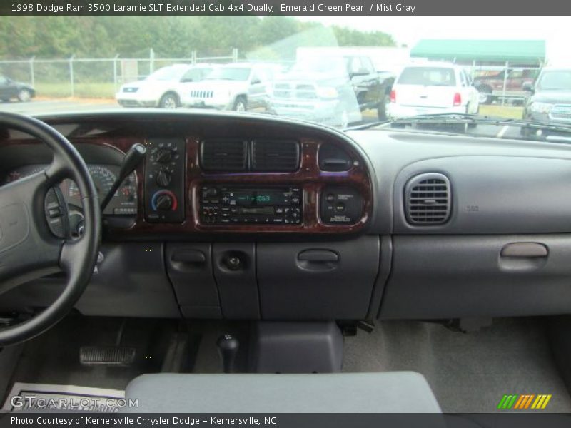 Emerald Green Pearl / Mist Gray 1998 Dodge Ram 3500 Laramie SLT Extended Cab 4x4 Dually