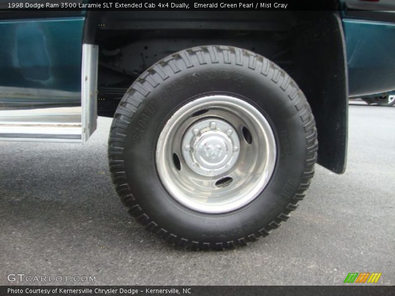 Emerald Green Pearl / Mist Gray 1998 Dodge Ram 3500 Laramie SLT Extended Cab 4x4 Dually