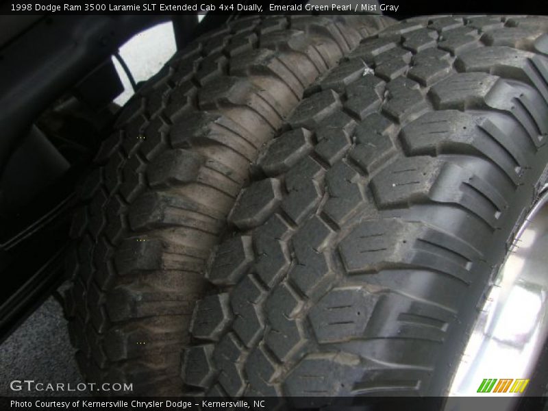 Emerald Green Pearl / Mist Gray 1998 Dodge Ram 3500 Laramie SLT Extended Cab 4x4 Dually