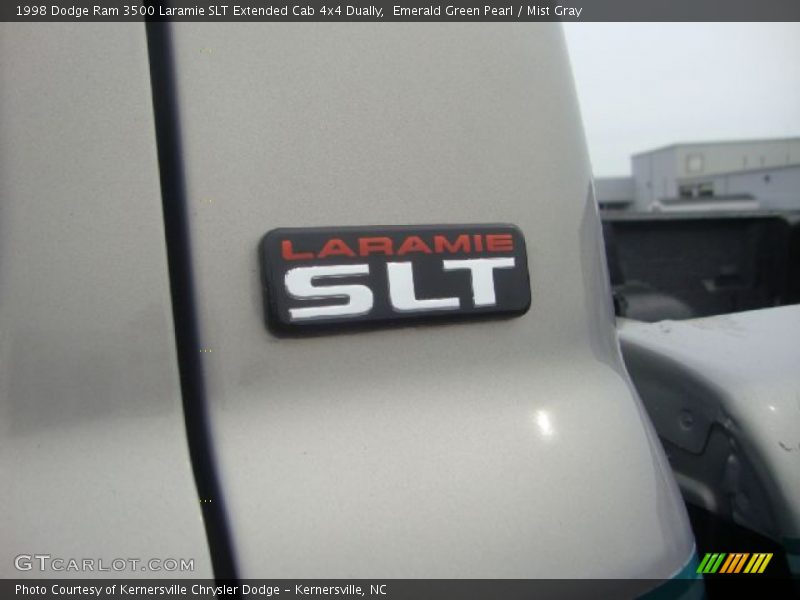 Emerald Green Pearl / Mist Gray 1998 Dodge Ram 3500 Laramie SLT Extended Cab 4x4 Dually