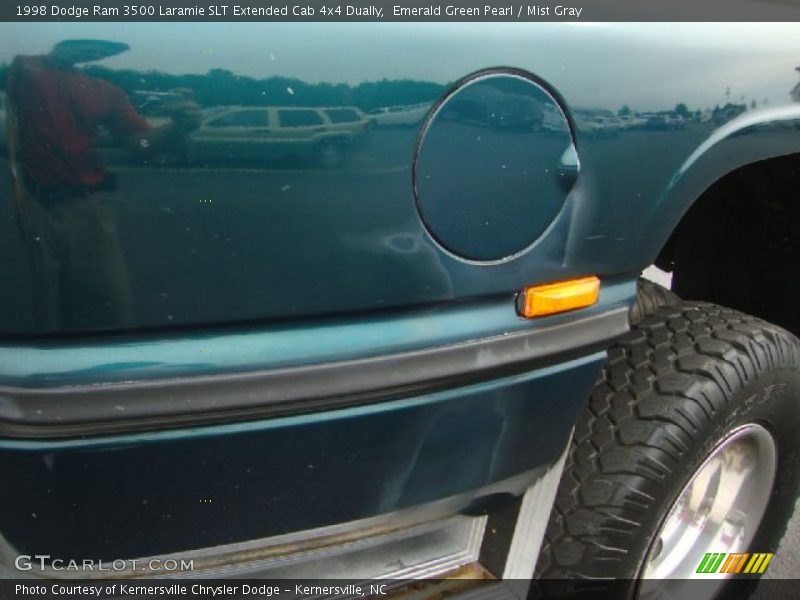 Emerald Green Pearl / Mist Gray 1998 Dodge Ram 3500 Laramie SLT Extended Cab 4x4 Dually