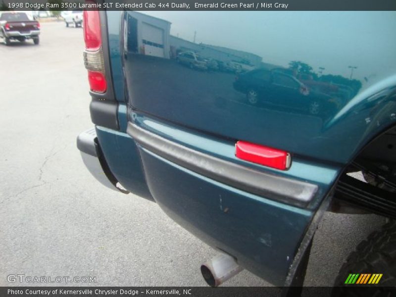 Emerald Green Pearl / Mist Gray 1998 Dodge Ram 3500 Laramie SLT Extended Cab 4x4 Dually