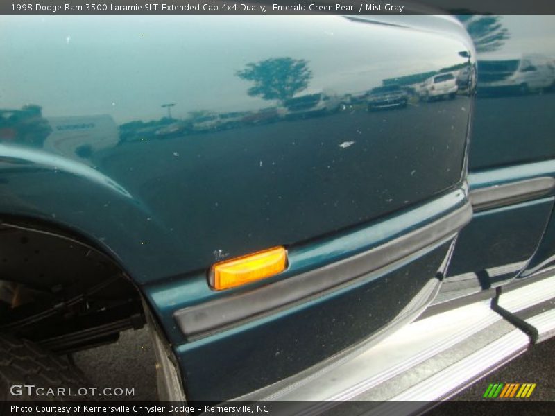 Emerald Green Pearl / Mist Gray 1998 Dodge Ram 3500 Laramie SLT Extended Cab 4x4 Dually